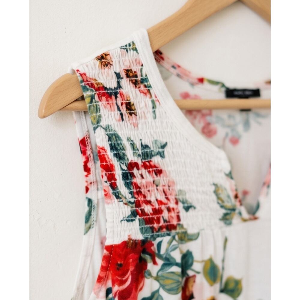 Papermoon Floral Print Sleeveless Smocked Tank Top - Picture 2 of 7